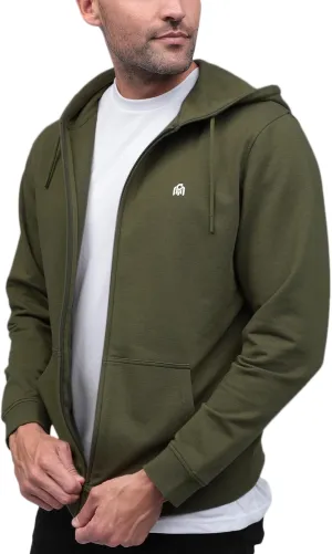 INTO THE AM Premium Zip Up Hoodies for Men S - 4XL Casual Lightweight Fitted Full Zip Sweatshirt