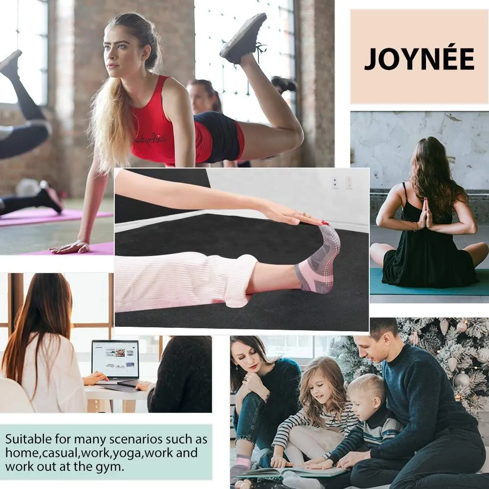 JOYNE Non-Slip Yoga Socks for Women with Grips,Ideal for Pilates,Barre,Dance,Hospital,Fitness 3 Pairs