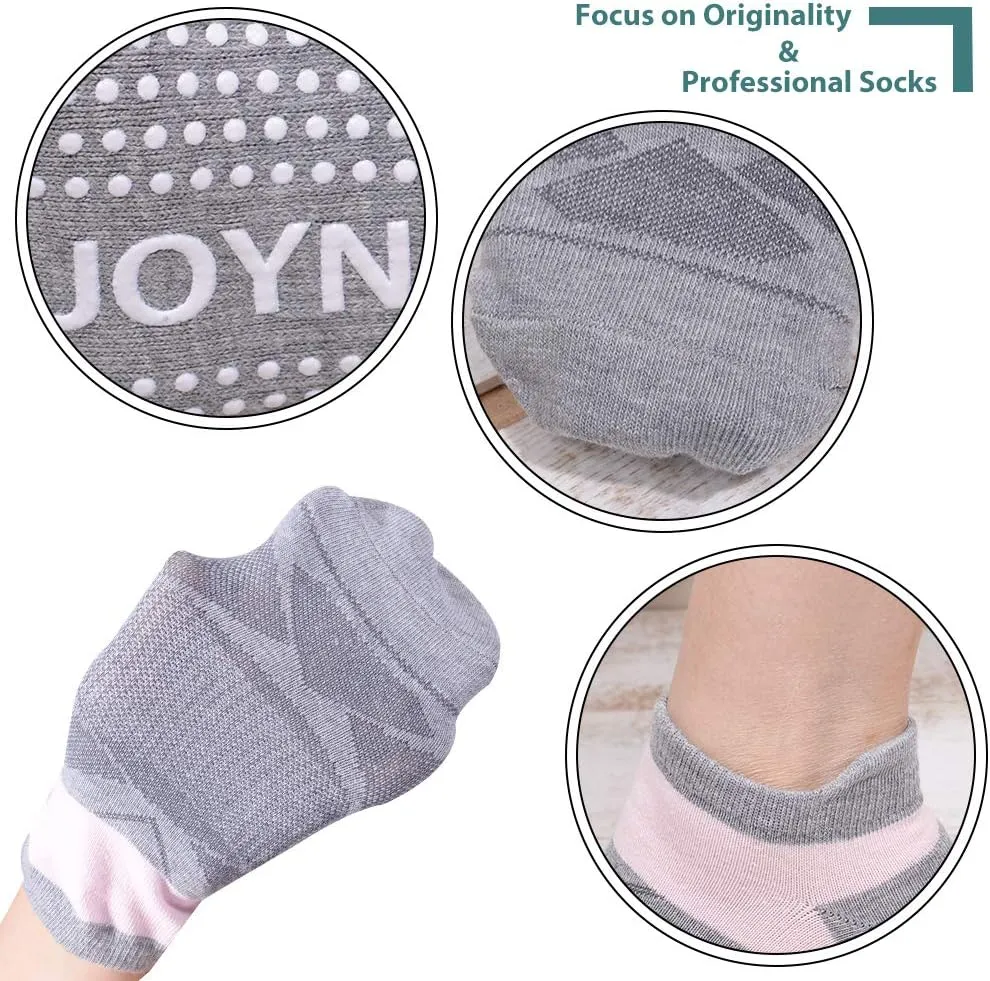 JOYNE Non-Slip Yoga Socks for Women with Grips,Ideal for Pilates,Barre,Dance,Hospital,Fitness 3 Pairs