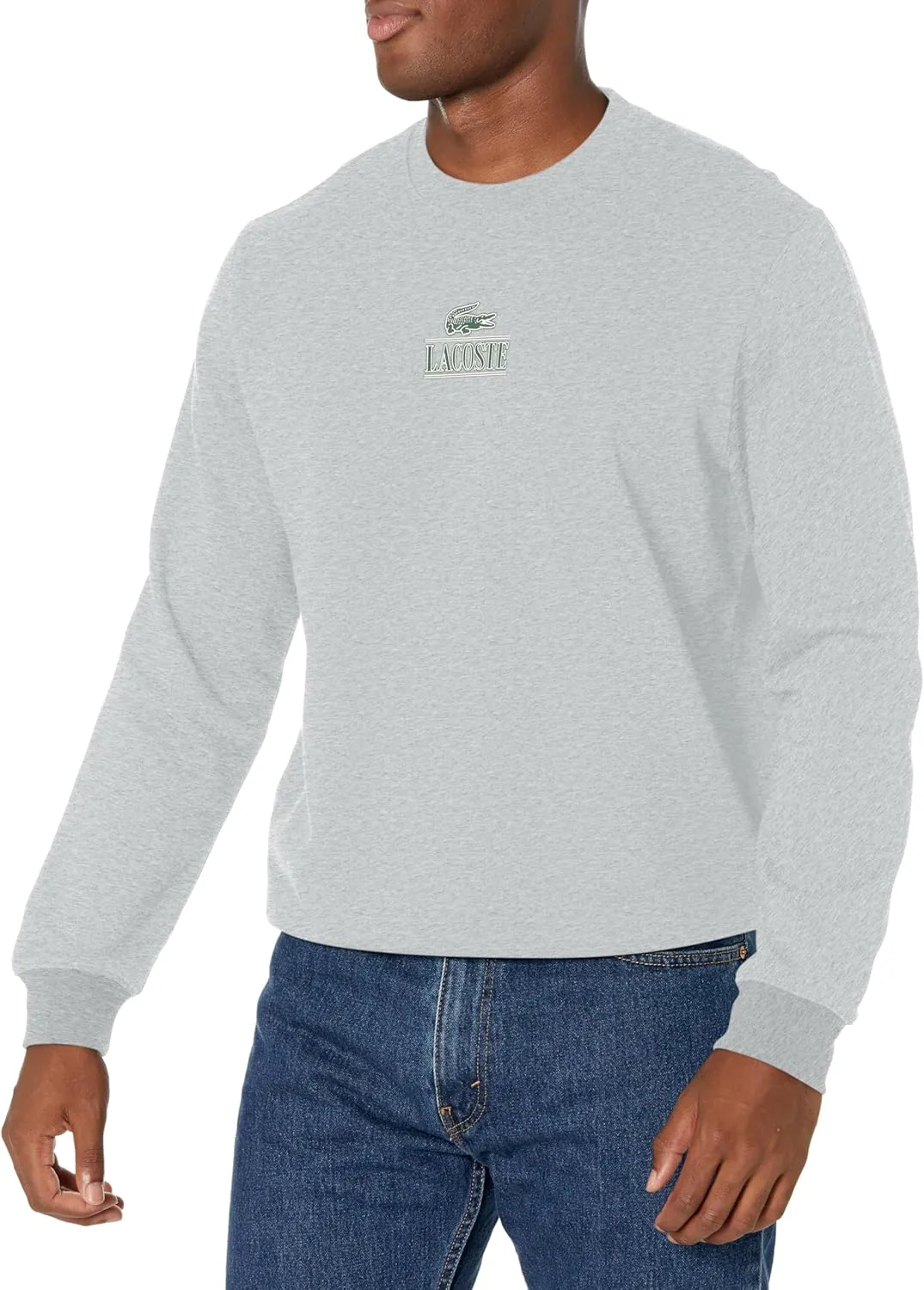 Lacoste Men's Minimal Croc Crew Neck Sweatshirt