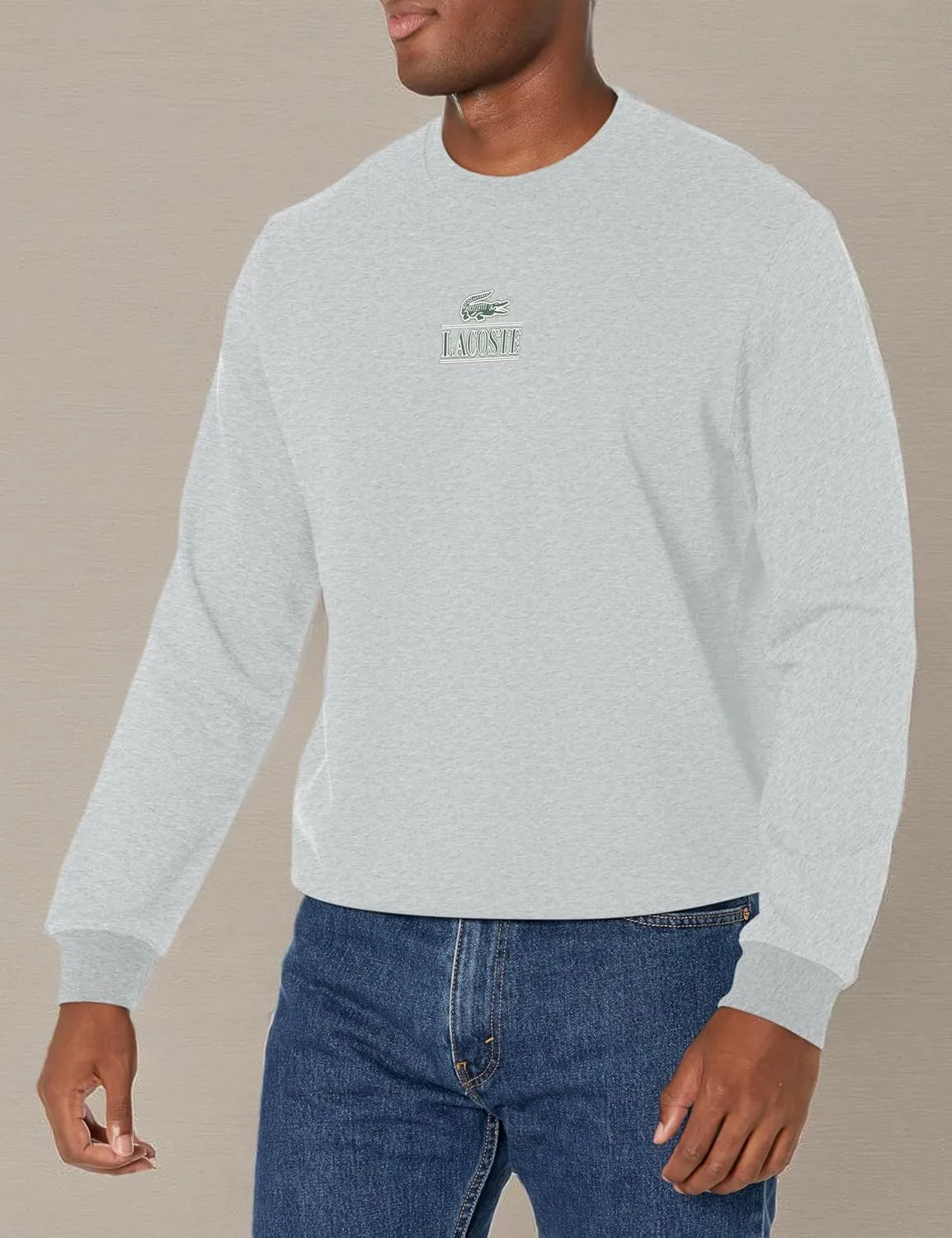 Lacoste Men's Minimal Croc Crew Neck Sweatshirt