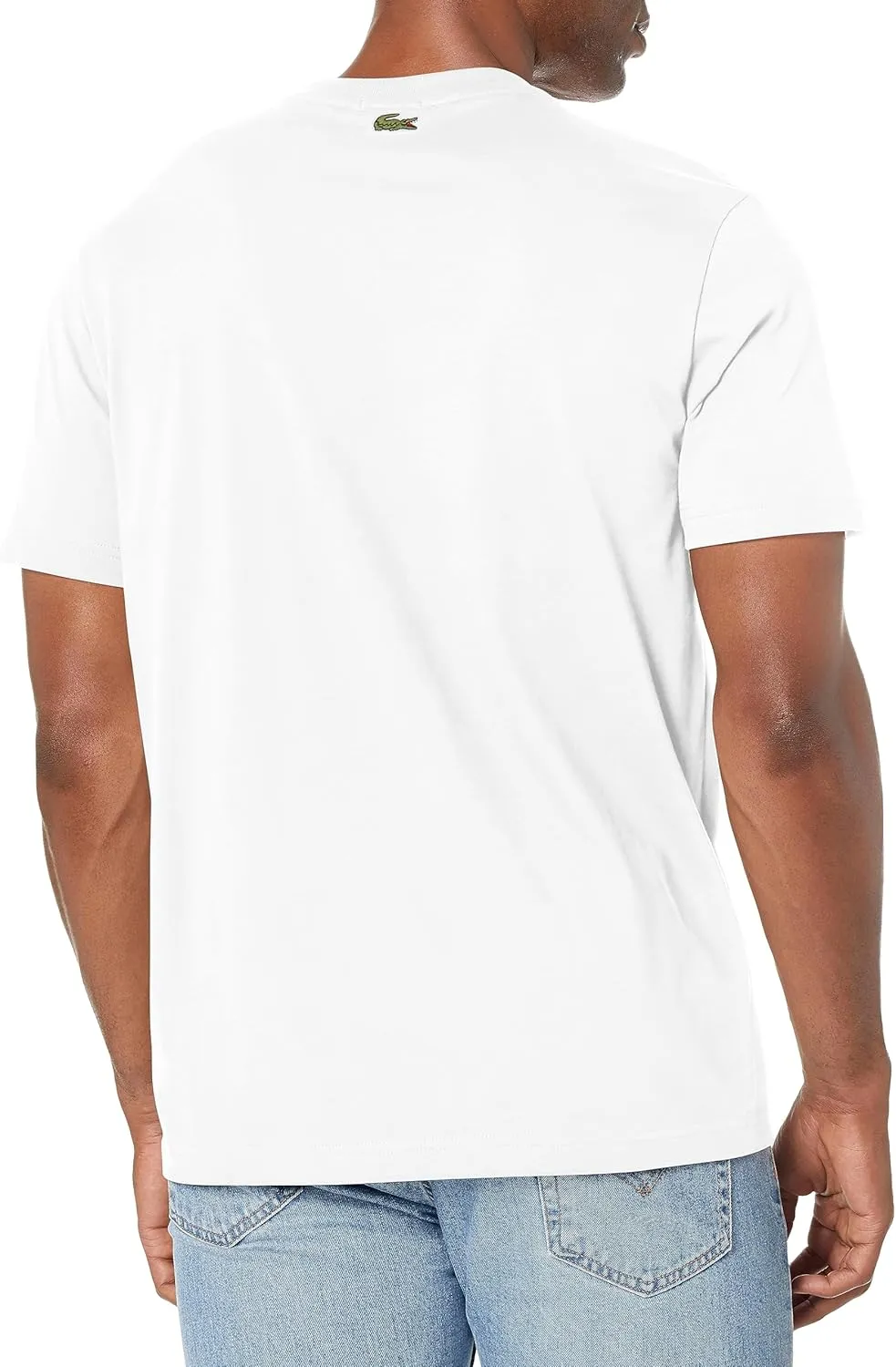 Lacoste Men's Short Sleeve Crew Neck Minimal Croc T-Shirt