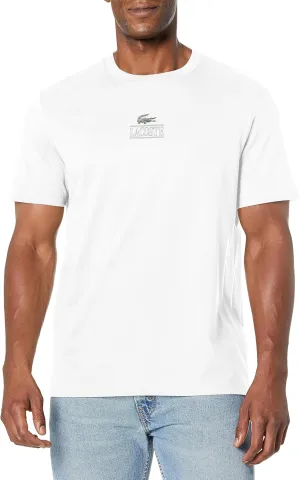 Lacoste Men's Short Sleeve Crew Neck Minimal Croc T-Shirt