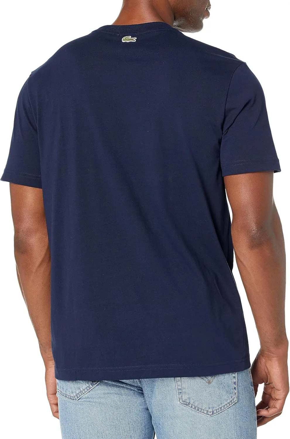 Lacoste Men's Short Sleeve Crew Neck Minimal Croc T-Shirt
