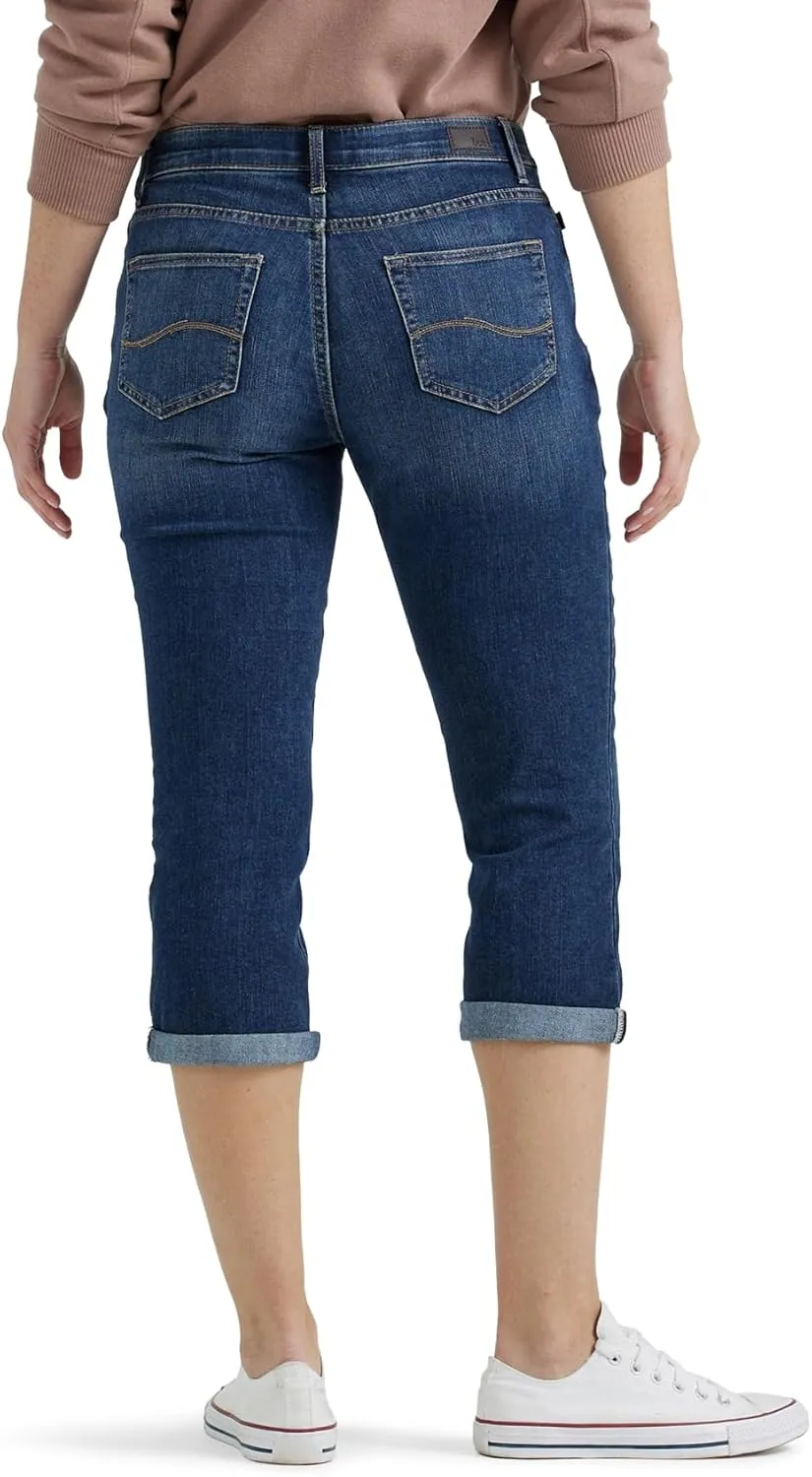 Lee Women's Flex Motion Regular Fit 5 Pocket Capri Jean