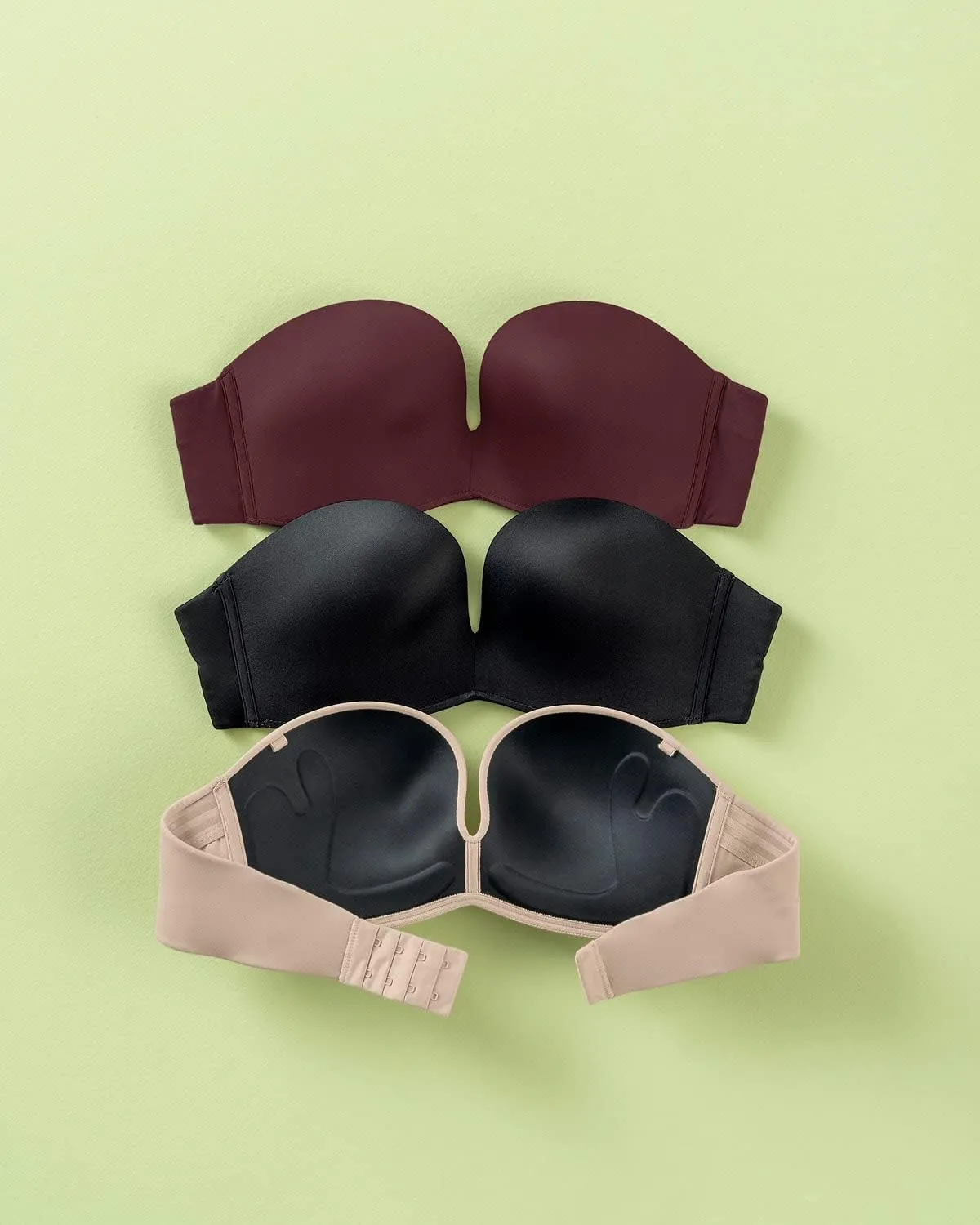 Leonisa Anti-Slip Strapless Wireless High Push Up Bra - Bras for Women