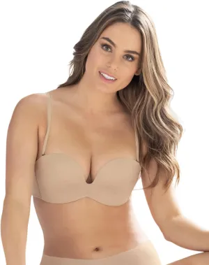 Leonisa Anti-Slip Strapless Wireless High Push Up Bra - Bras for Women