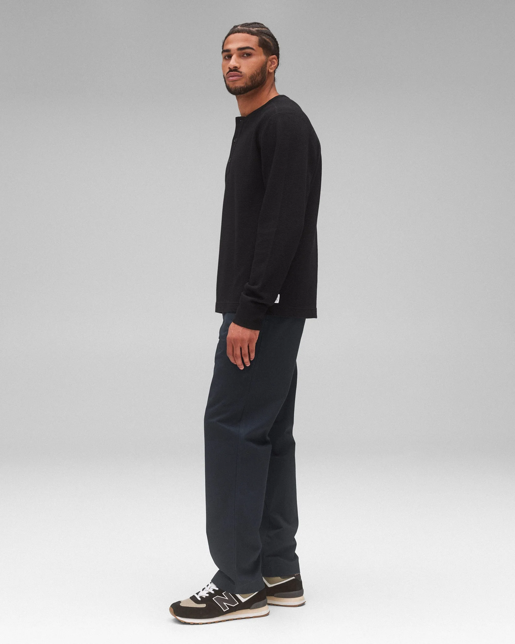Lighweight Waffle Henley