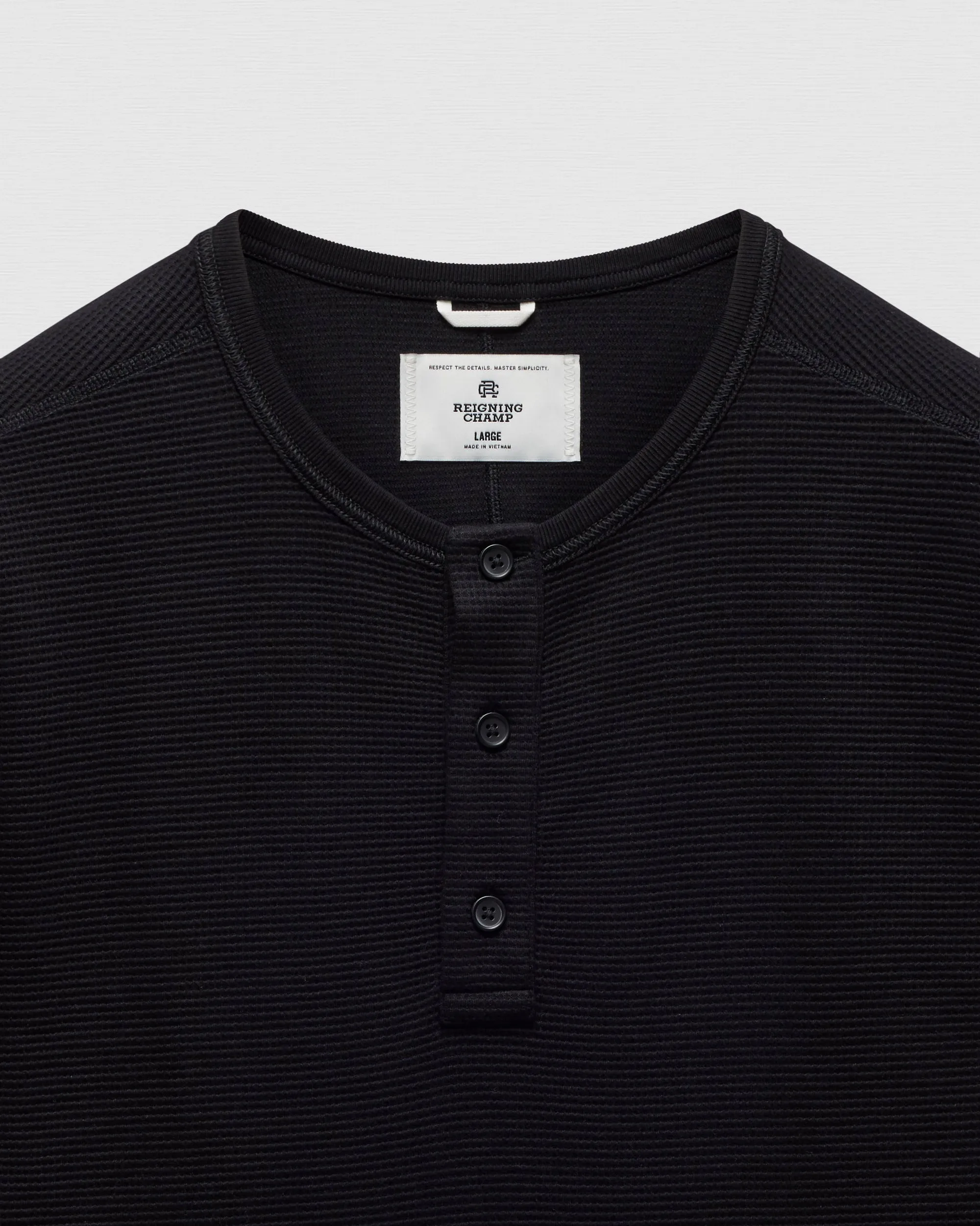 Lighweight Waffle Henley