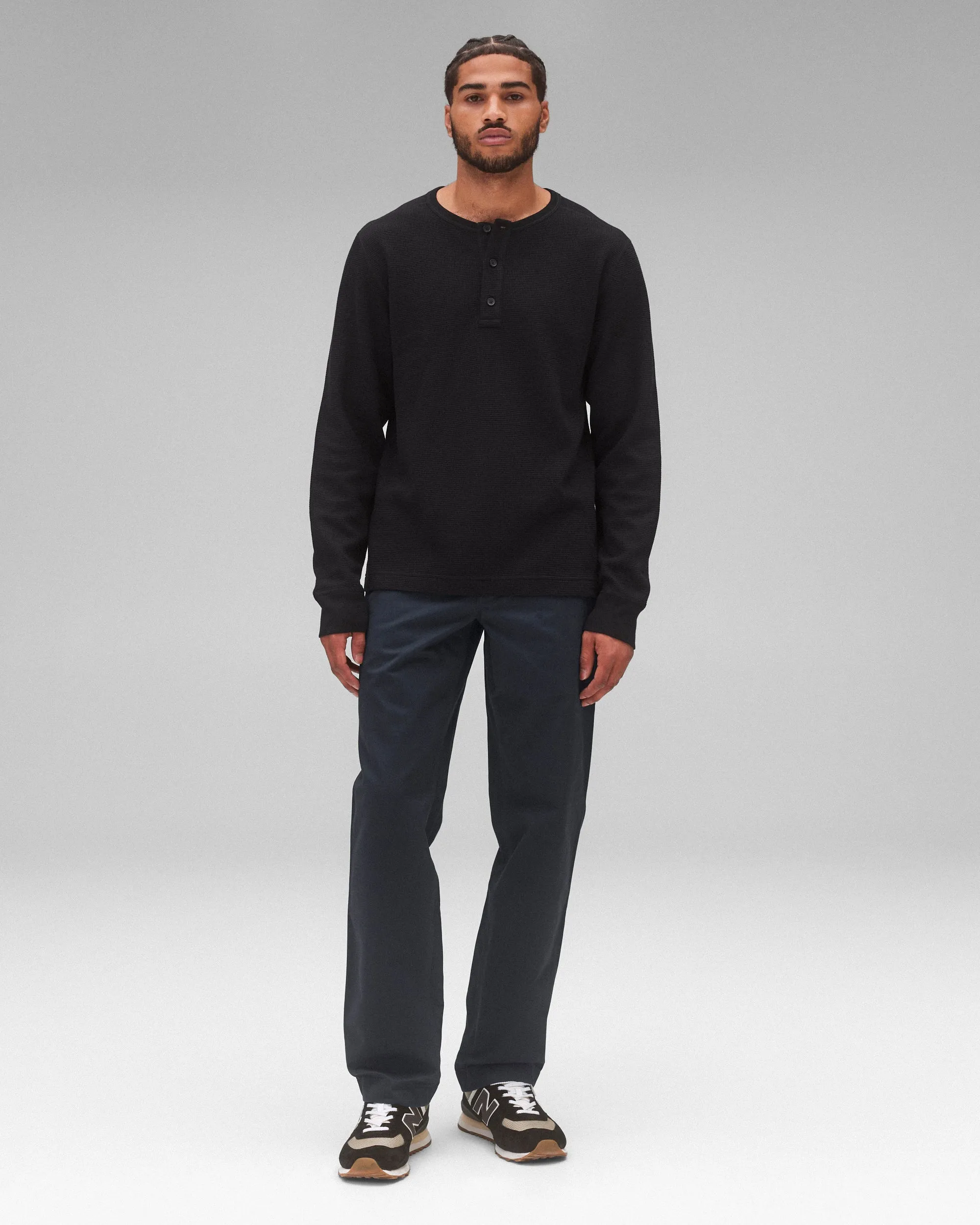 Lighweight Waffle Henley