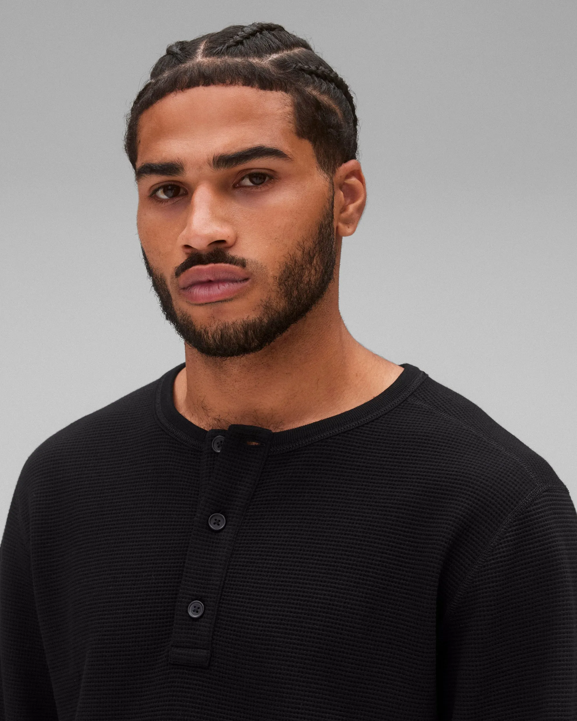 Lighweight Waffle Henley