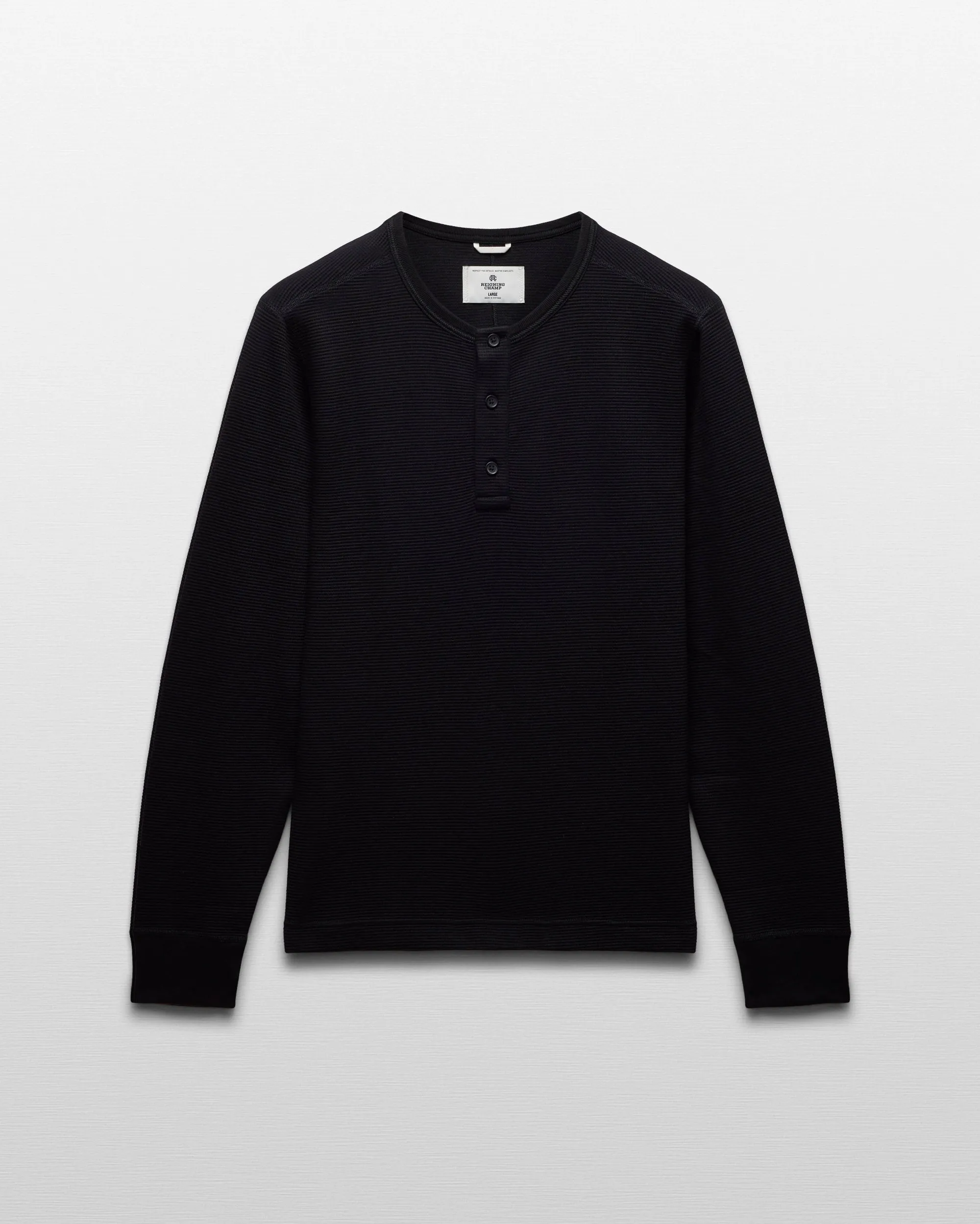 Lighweight Waffle Henley