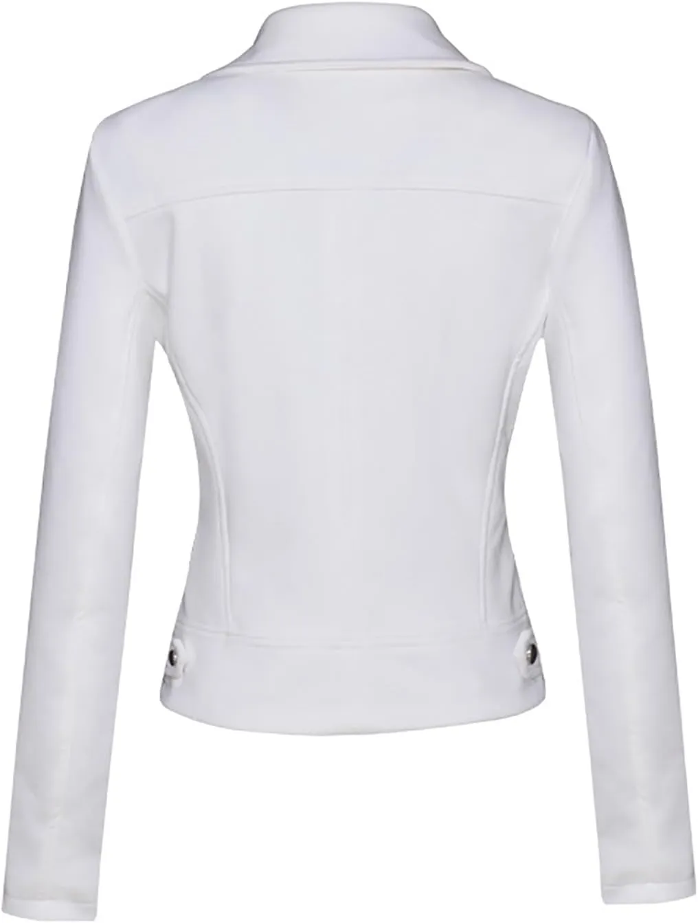 Lmdudan Faux Leather Short Jacket for Women Winter Long Sleeve Motorcycle Coats Sexy Lapel Zipper Cropped Outwear Tops