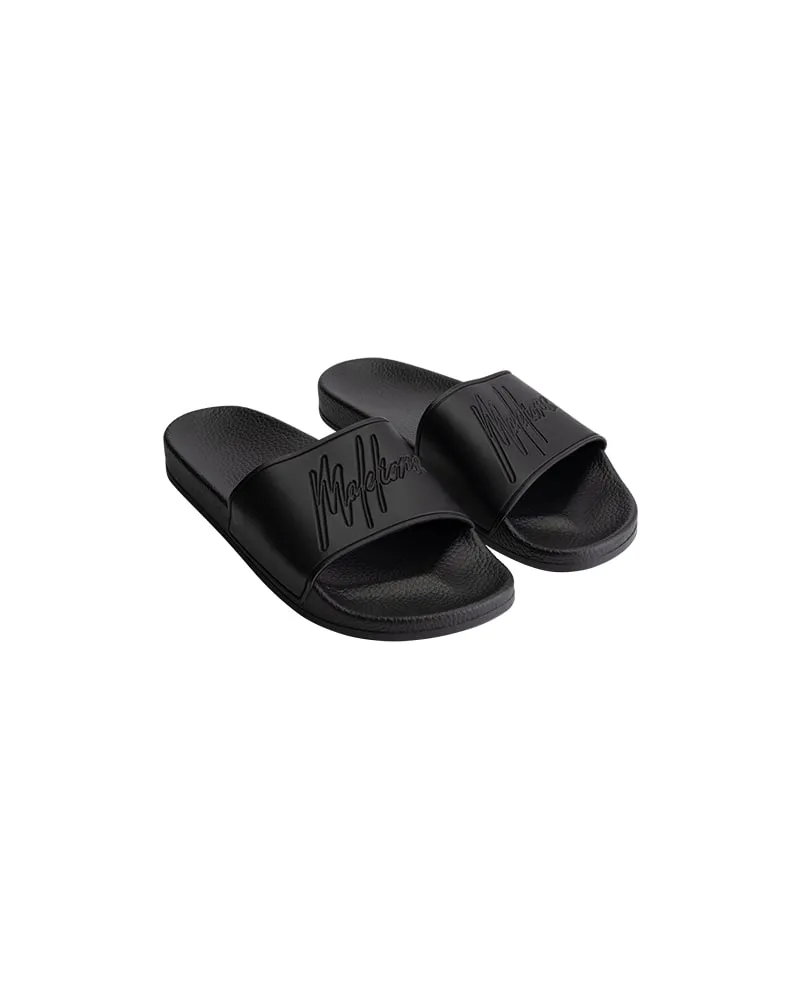 Malelions Men Signature Slides | Black