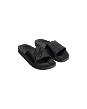 Malelions Men Signature Slides | Black