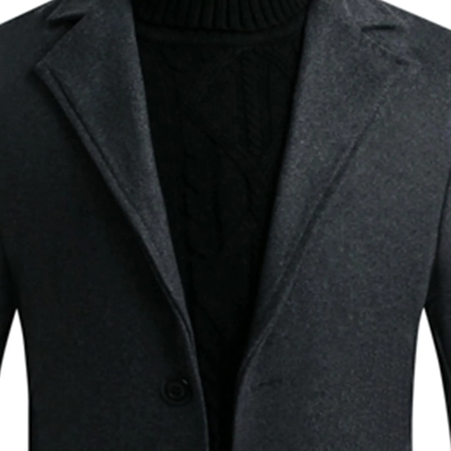 Men Luxury Winter Coats Business Casual Windproof Pea Coat Dressy Work Trench Coat Winter Thick Long Jacket Outwear