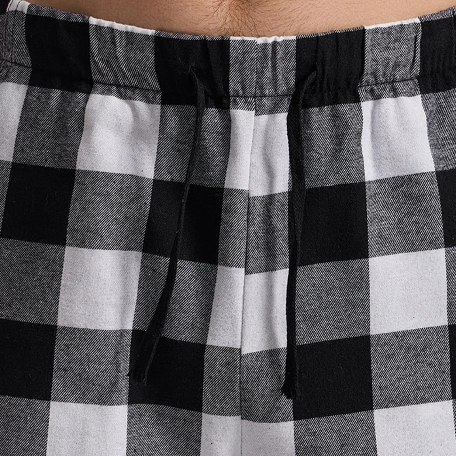 Mens Casual Plaid Trousers Drawstring Waist Straight-Leg Pants Stylish Comfy Open Bottom Trouser Athletic Basic Pants