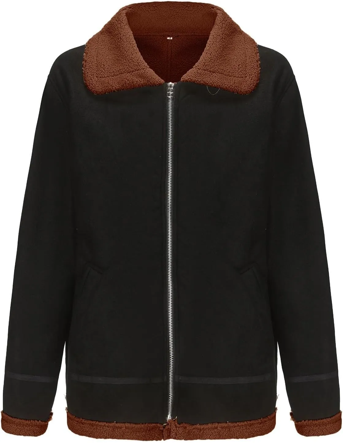 Mens Leather Bomber Jacket Winter Warm Fleece Lined Parkas Coat Windbreaker Classic Lapel Zip Up Trucker Jackets Tops