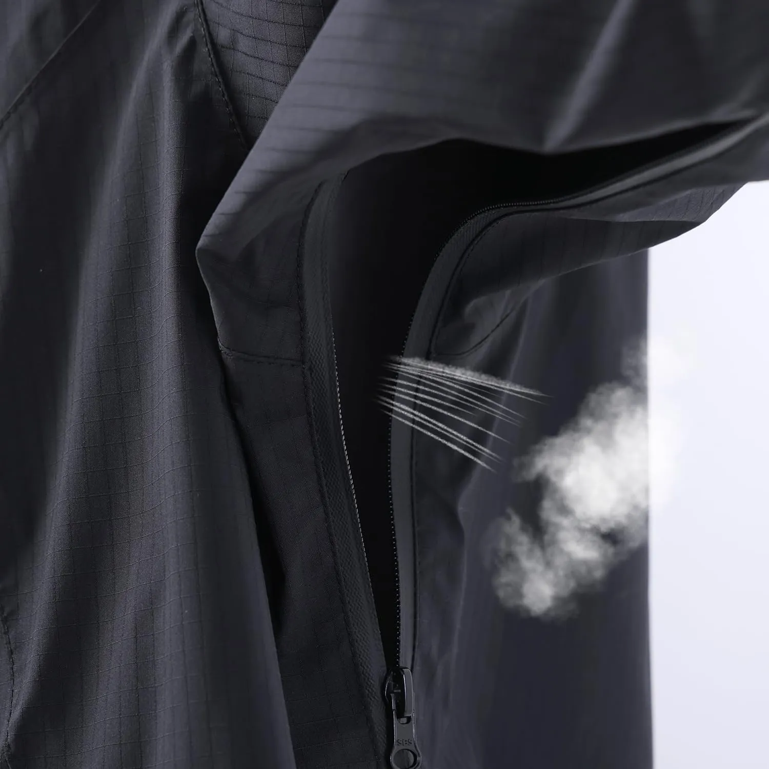 Men's Lightweight Waterproof Sports Zip Hoodie Rain Jacket, Cycling Windbreaker Pullover Coats, Breathable Coat