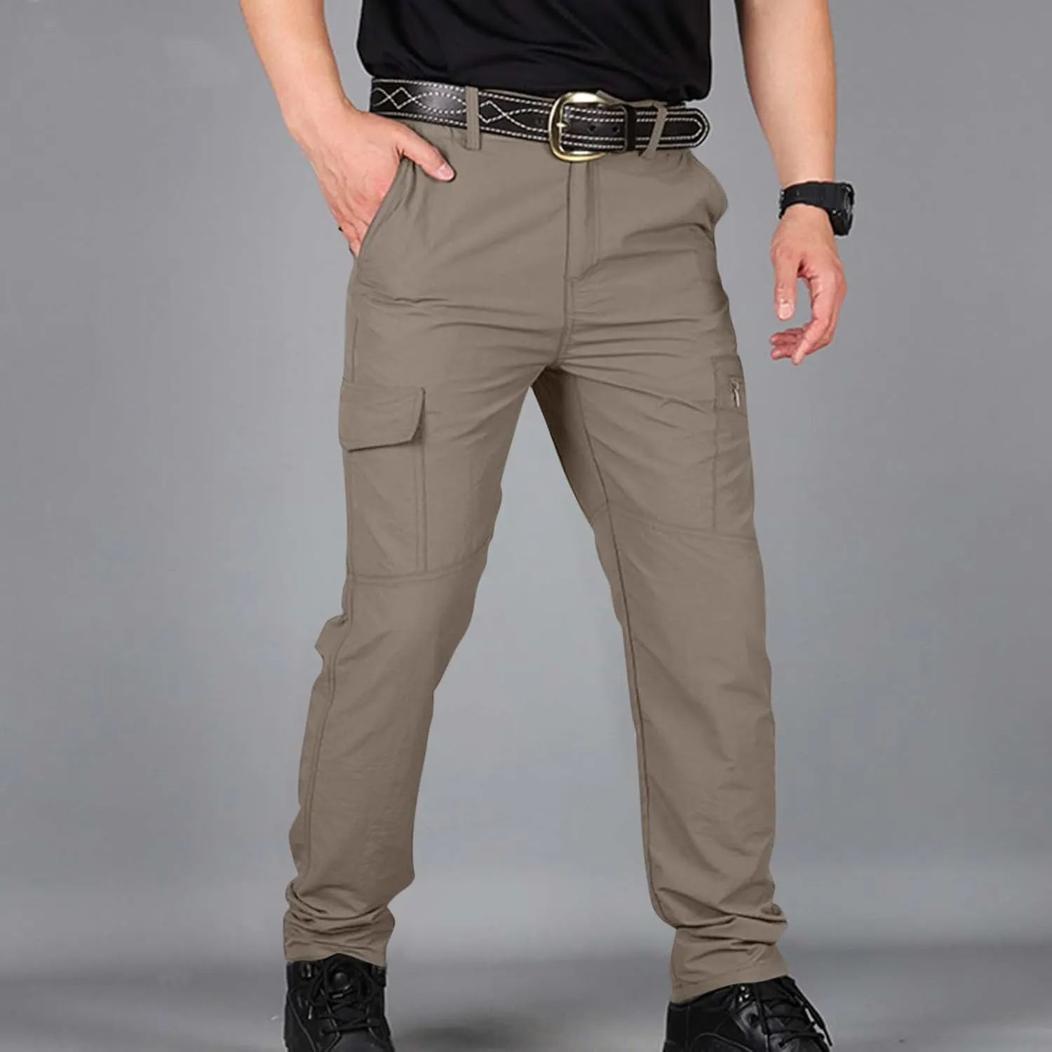 Men's Work Pants Construction Tactic Hiking Waterproof Mencomfy Cargo Pants Carpenter Trousers with Pockets