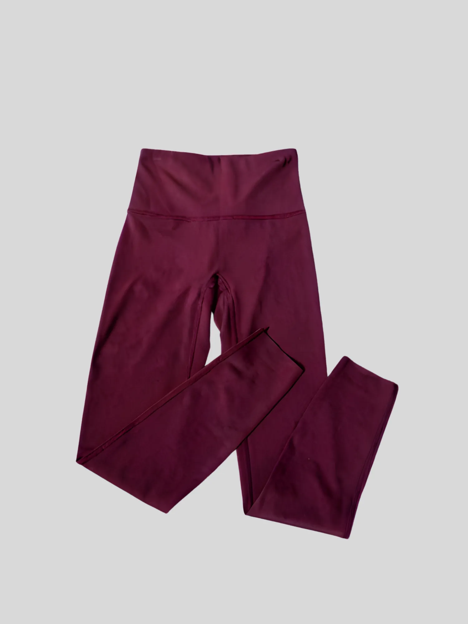 Merlot "Tessa" High Rise Compressive Leggings with Waist Hem