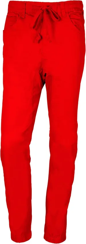 Minimal Apparel Men's Trendy Harem Twill Slim Fit Jogger Pants, DC-Red, Medium