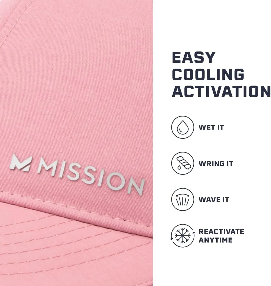 MISSION Cooling Vented Performance Hat Unisex One Size Cap for Workouts, Golf & Running, Sweat & Water Activated Technology