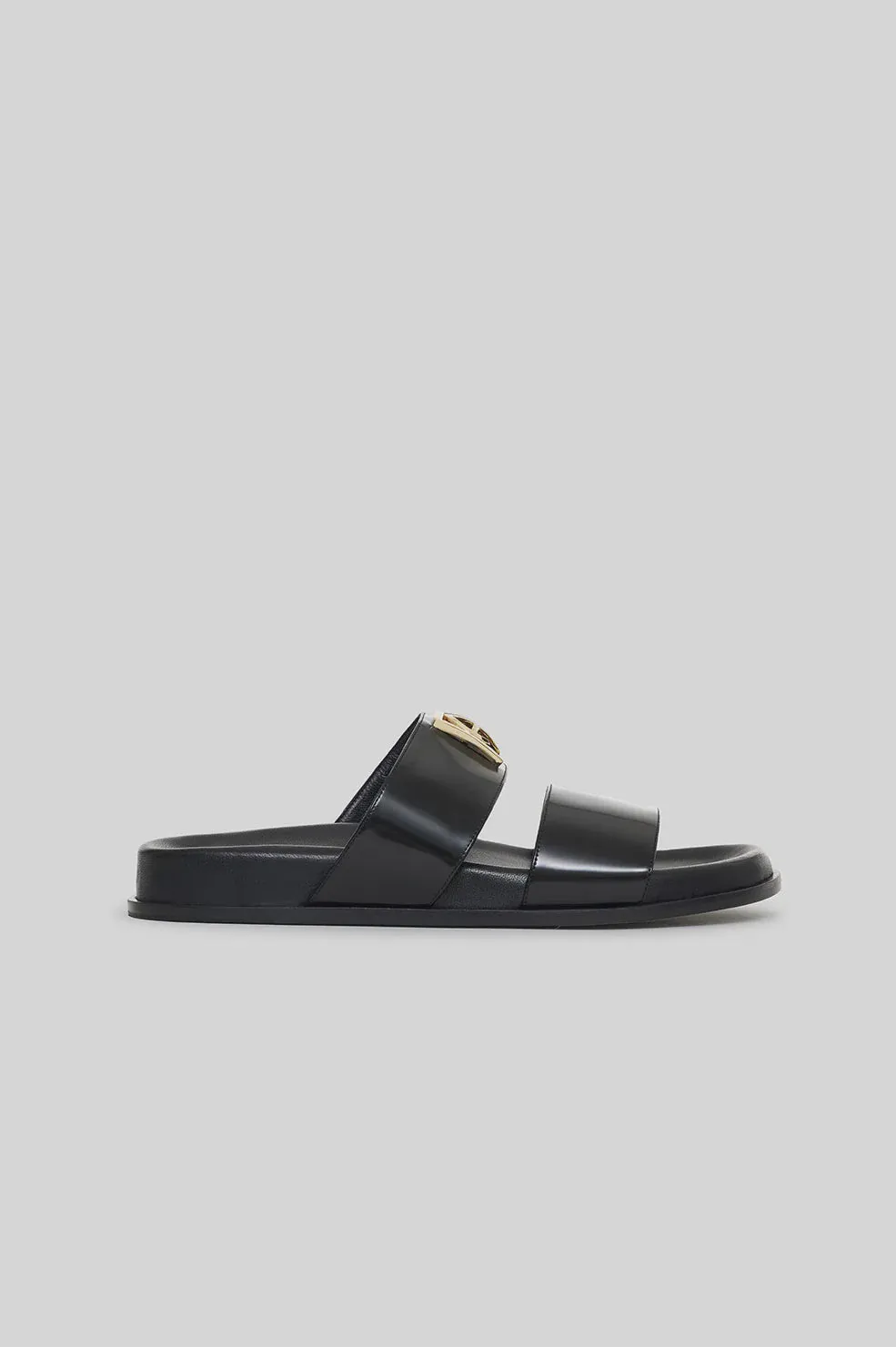 Parker Slides Monogram High Shine Black