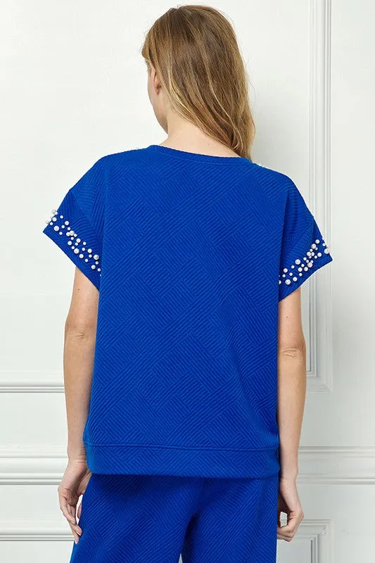 Pearl Detail Be Seen Texture Top