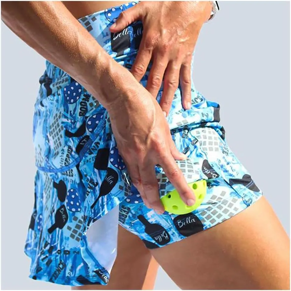 Pickleball Skirt, Women's Pickleball Skort, Pickleball Skirt with Attached Shorts, Graffiti 2 Drop Pleat
