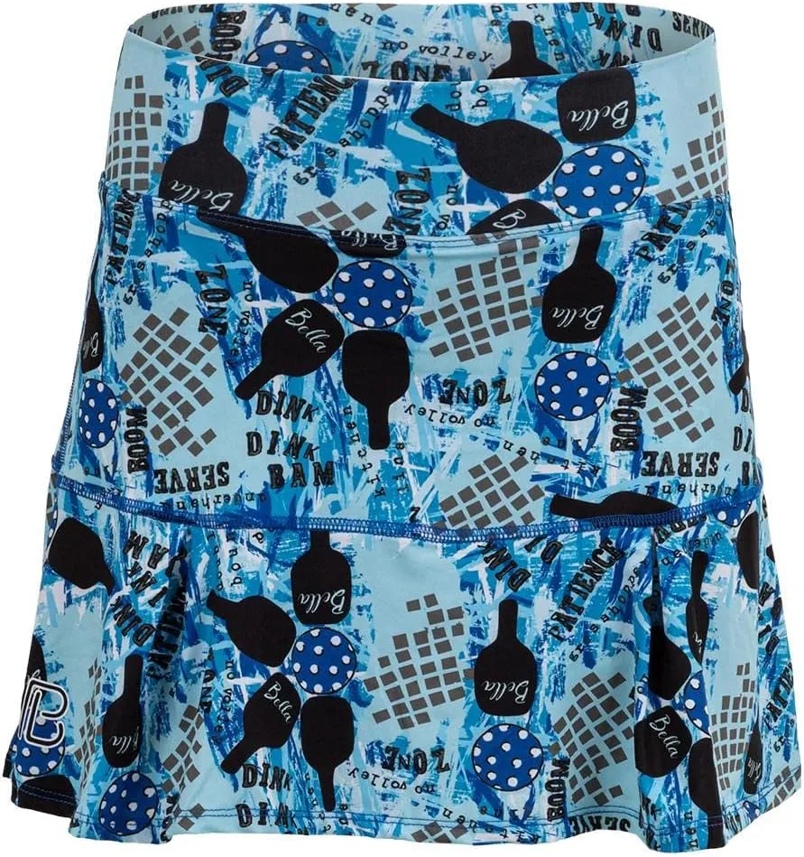 Pickleball Skirt, Women's Pickleball Skort, Pickleball Skirt with Attached Shorts, Graffiti 2 Drop Pleat