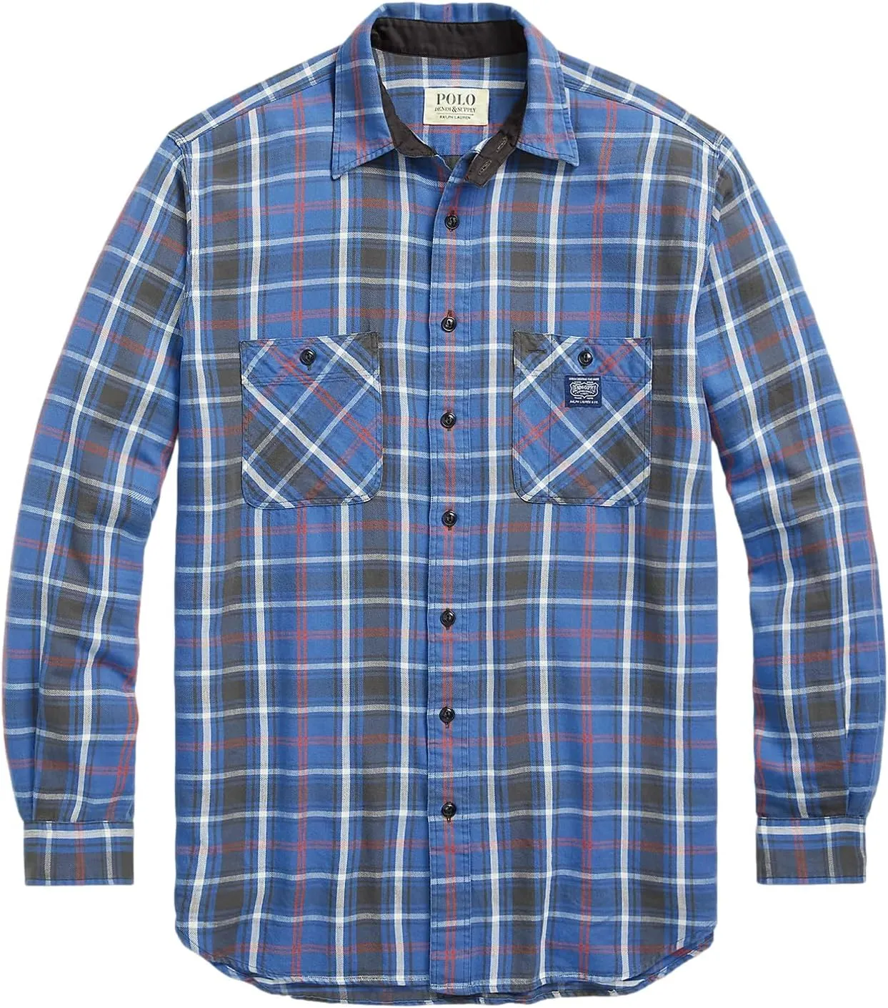 POLO RALPH LAUREN Mens Classic Fit Denim & Supply Plaid Flannel Workshirt