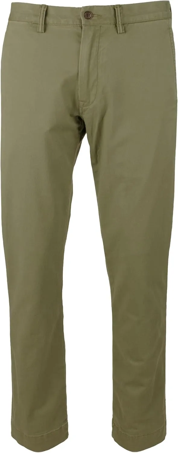 POLO RALPH LAUREN Men's Stretch Slim Fit Chino Pants Olive Green 35X32