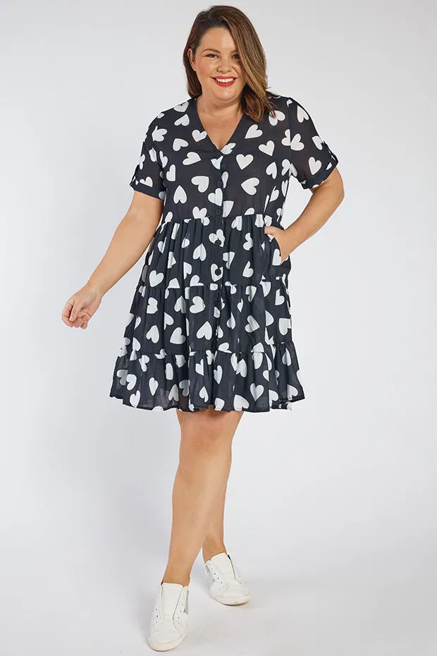 Poppy Hearts a Flutter Dress