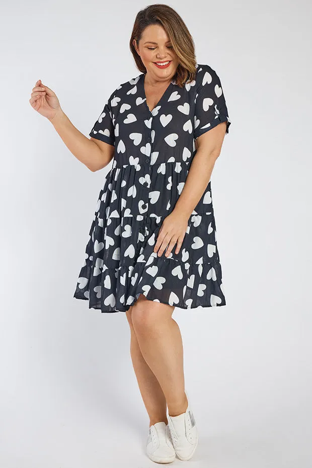Poppy Hearts a Flutter Dress