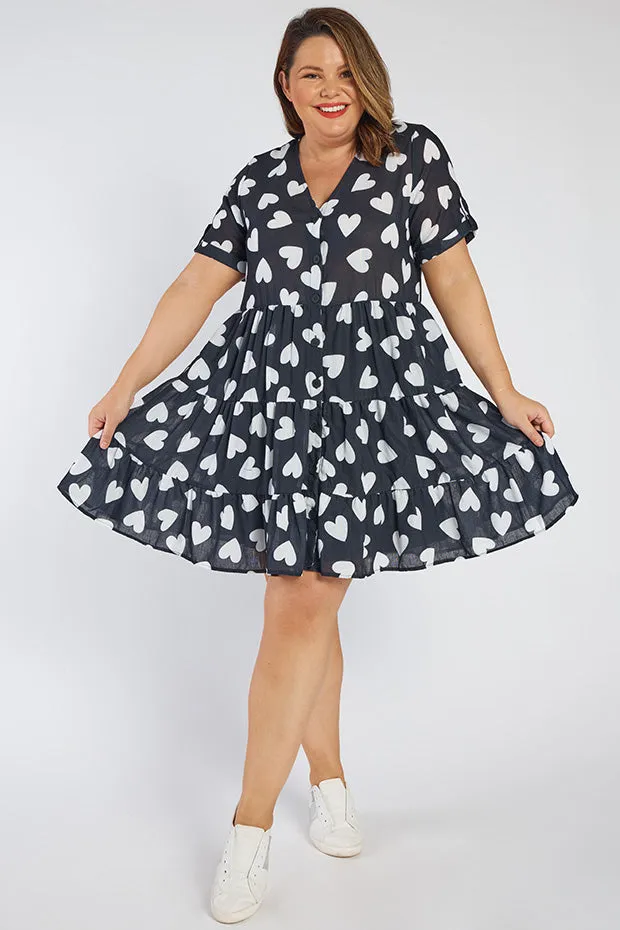 Poppy Hearts a Flutter Dress