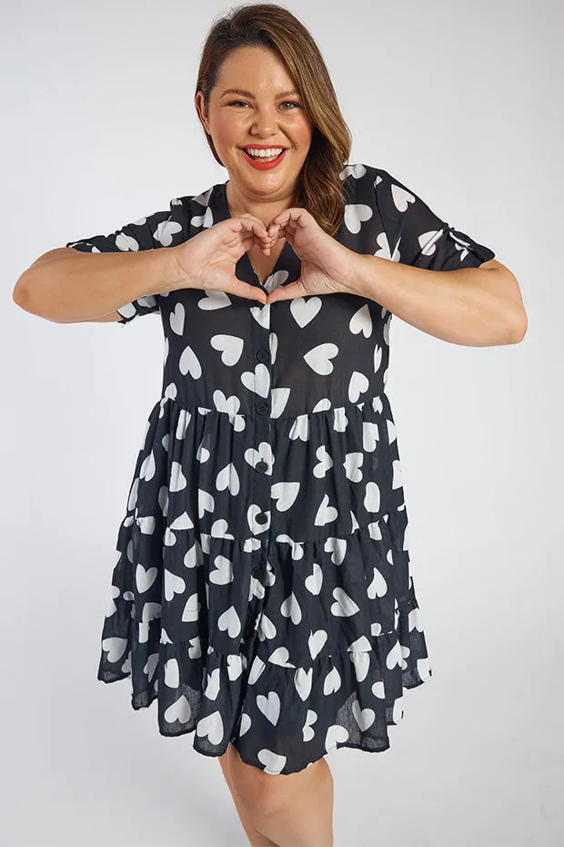 Poppy Hearts a Flutter Dress