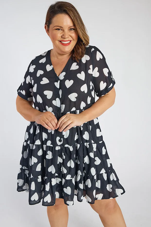 Poppy Hearts a Flutter Dress