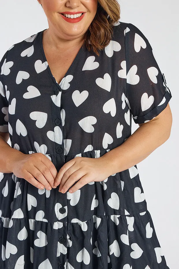Poppy Hearts a Flutter Dress