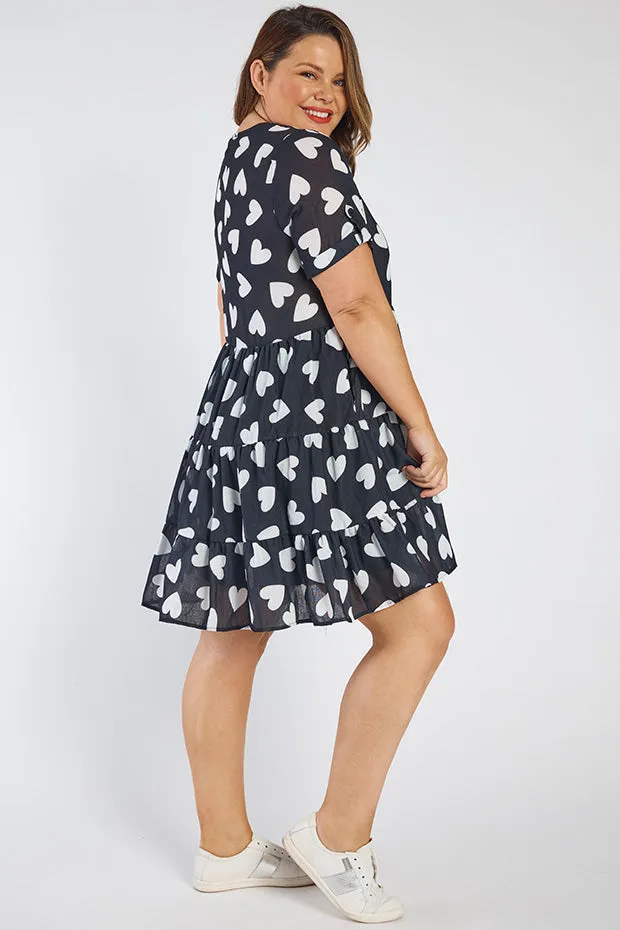 Poppy Hearts a Flutter Dress