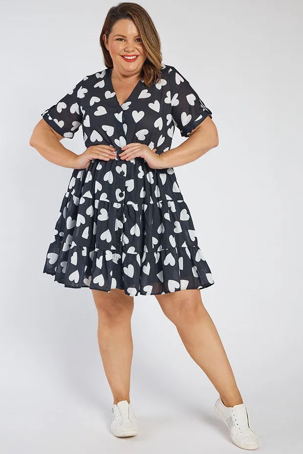 Poppy Hearts a Flutter Dress