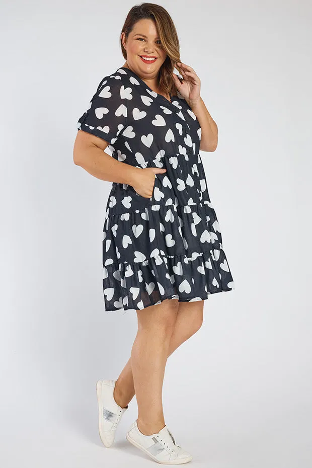 Poppy Hearts a Flutter Dress