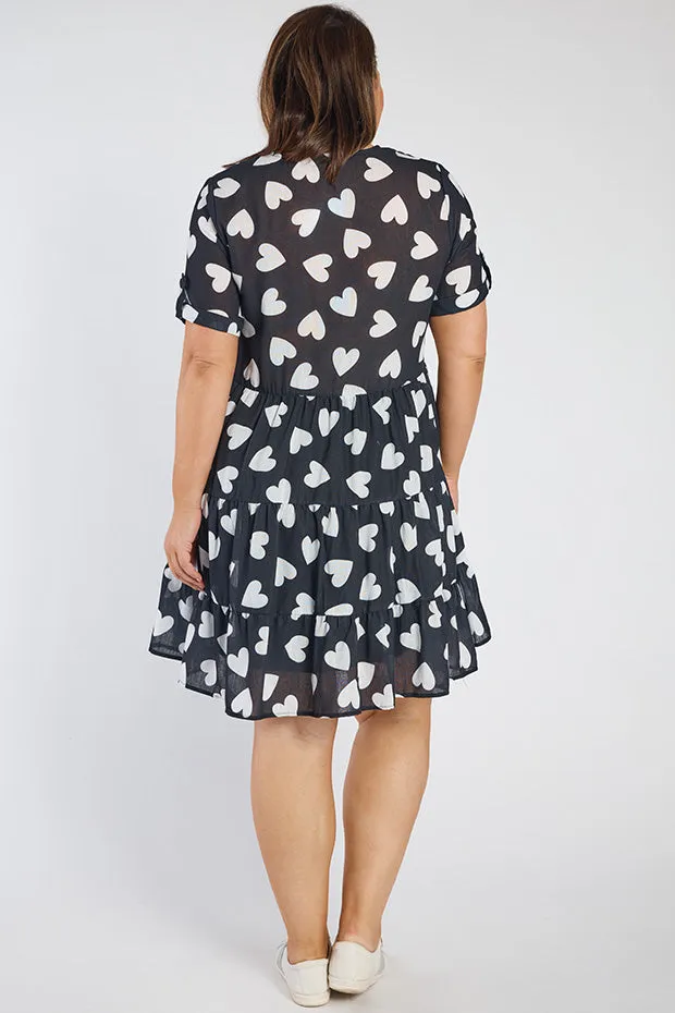 Poppy Hearts a Flutter Dress
