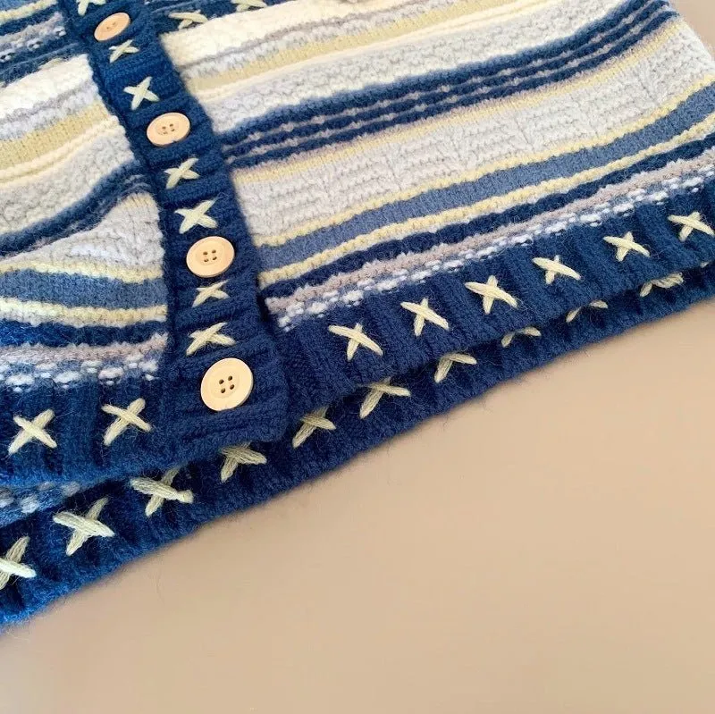 Pre Order:  Ocean Stars Stripes Knit Sweater