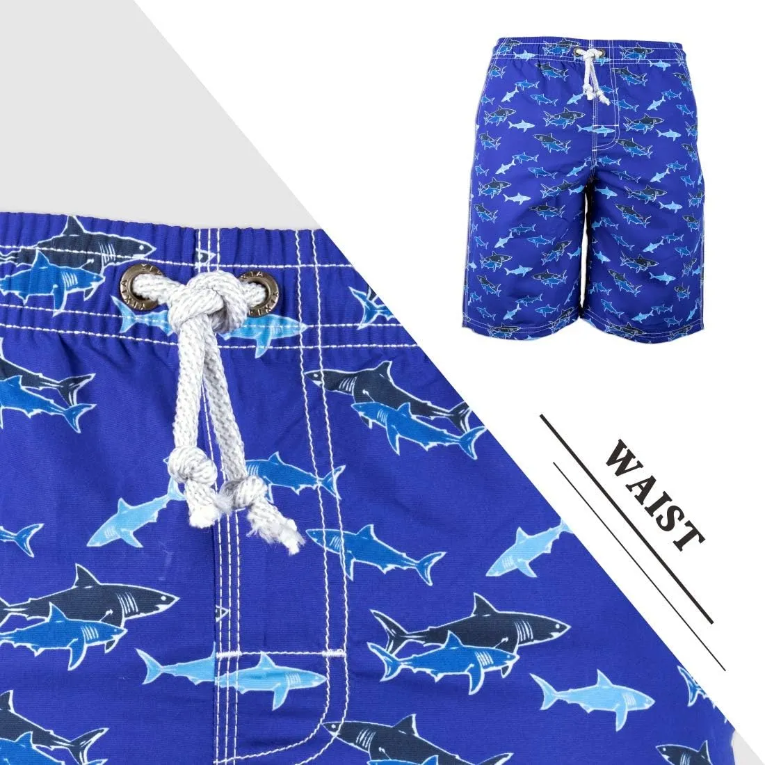 PREFER TO LIFE Men's Board Shorts, Quick Dry Swimwear Beach Holiday Party Bermuda Swim Big Pants 