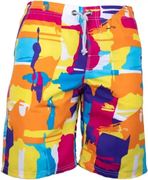 PREFER TO LIFE Men's Board Shorts, Quick Dry Swimwear Beach Holiday Party Bermuda Swim Big Pants 