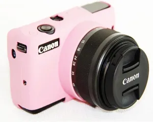 Professional Secure Silicone Camera Cases Bag Housing Rubber Body Skin for Canon EOS M10 Digital SLR Camera Protective Case (Pink)