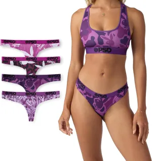 PSD Women's Playboy Thong - Minimal Coverage Women's Underwear - Comfortable Stretch Panties for Women