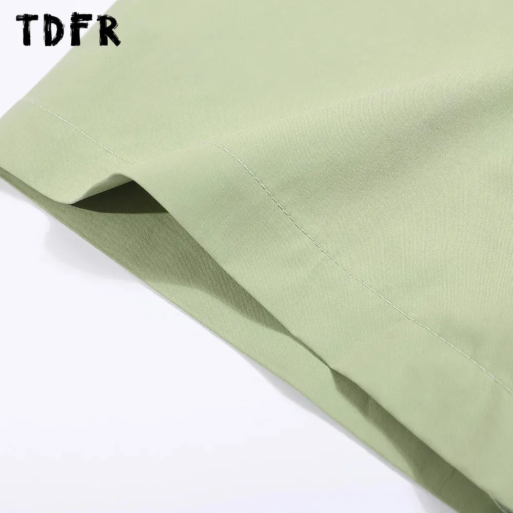 Rainbow Embroidery Short Sleeve Shirts with Lapel and Half-Sleeve