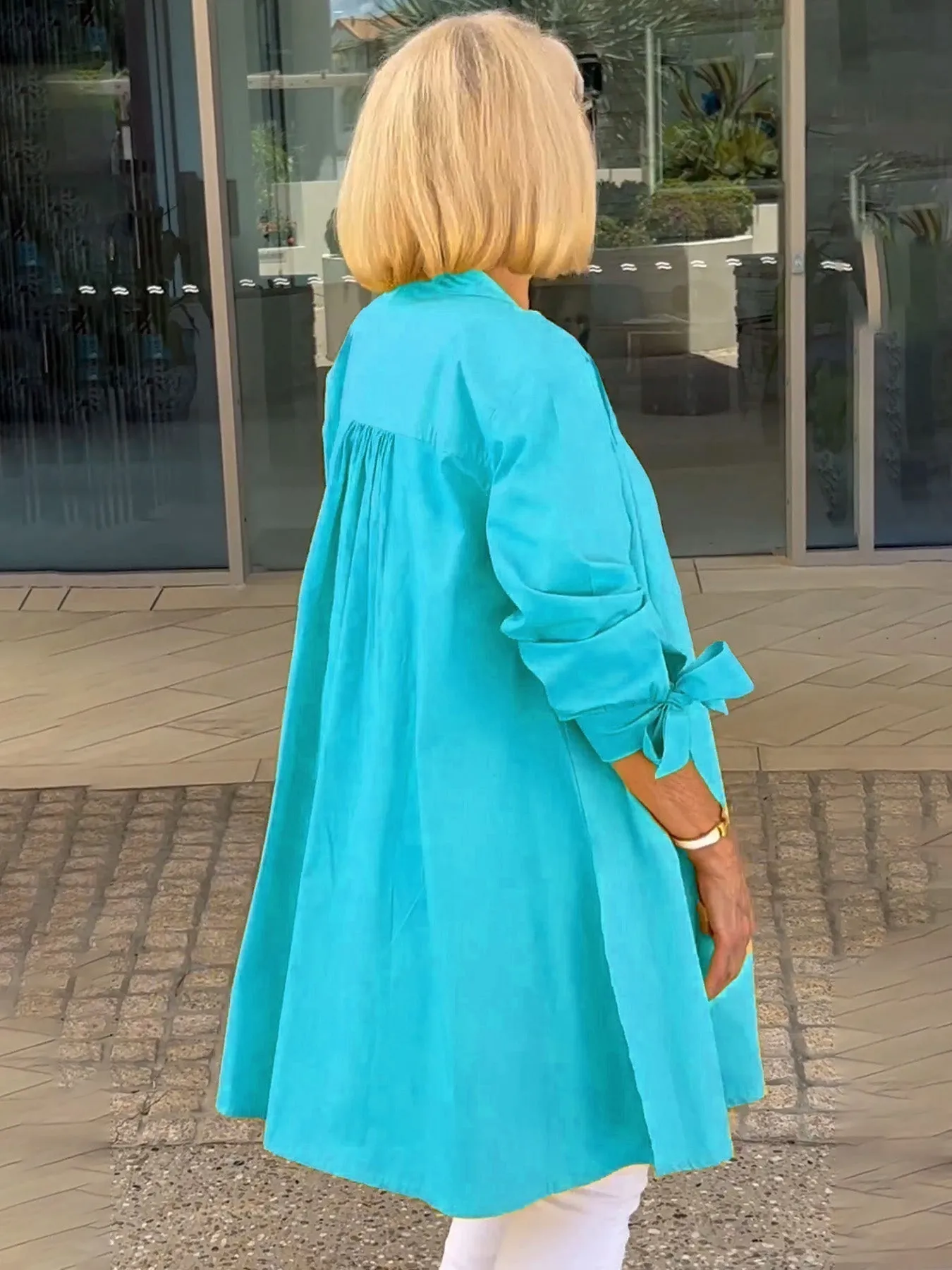 Reanah  Button-Up Longline Shirt Jacket